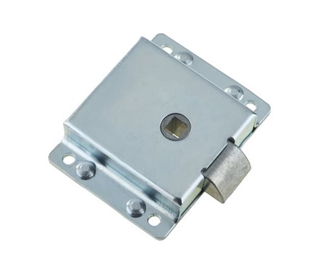 Slam Lock, 88 x 68.5 mm, Zinc Plated, No Handle, 8 mm Square Drive
