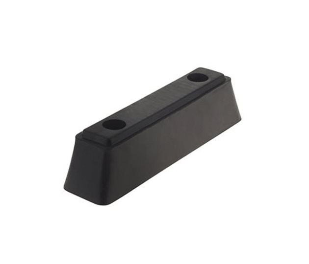 Heavy Duty Rubber Square Buffer, 209.5 x 49 x 51.5 mm, Ø9.5 mm, Black