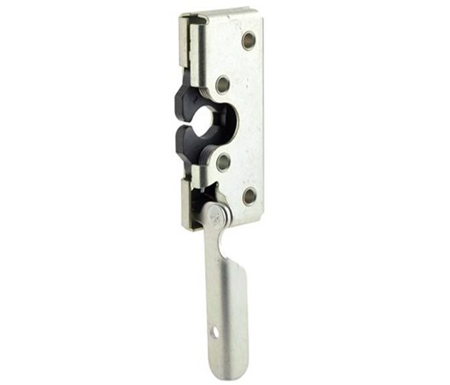 Two Rotor Door Latch, Left Hand, Vertical Lever, Zinc Plated Steel, 115mm