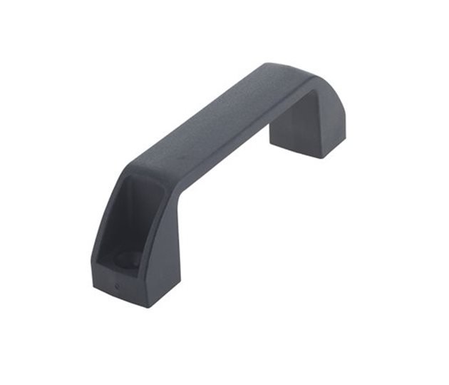 Plastic Pull Handle, Black Polypropylene, 138 mm, Ø8.5 mm Counterbore