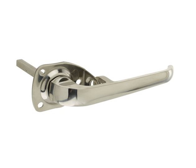 316 Stainless Padlockable Lever Handle, 38mm Centres, 8mm Square