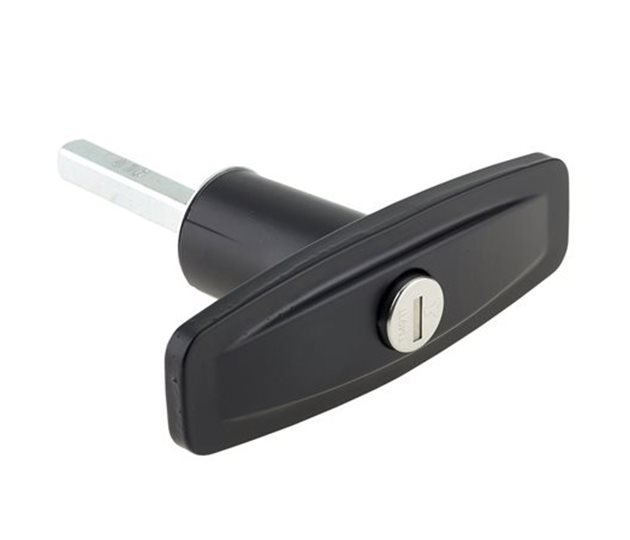 Flush Pop-Up T-Handle, Right Hand, Locking, Black, 90° Clockwise
