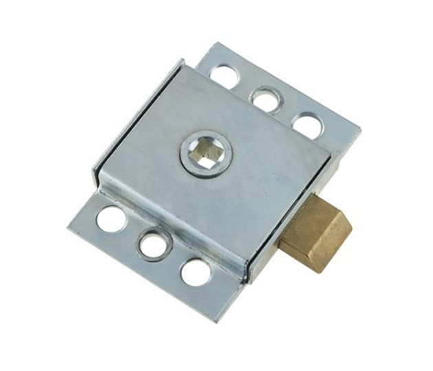 Slam Lock, No Handle, 8mm Square Drive, 16mm Tongue, Zinc Plated