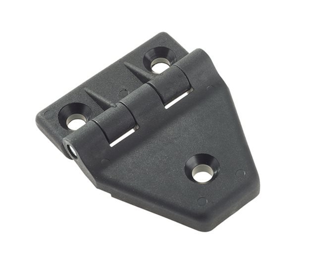 Plant-On Window Hinge Black Nylon 100 x 80 mm With Grommet & Spacer