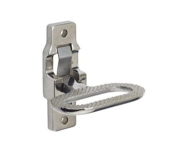 Folding Access Step, 304 Stainless, Polished, 200kg, 138 x 120 x 113mm
