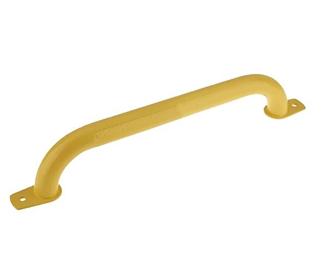 Steel Grab Handle, Yellow, Diamond Grip, 550 mm Centres, Ø35 mm