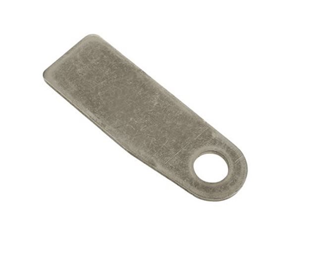 Mild Steel Weld-On Cropped Eye Plate, 152 x 51mm, Ø22mm, 5mm, Self Colour