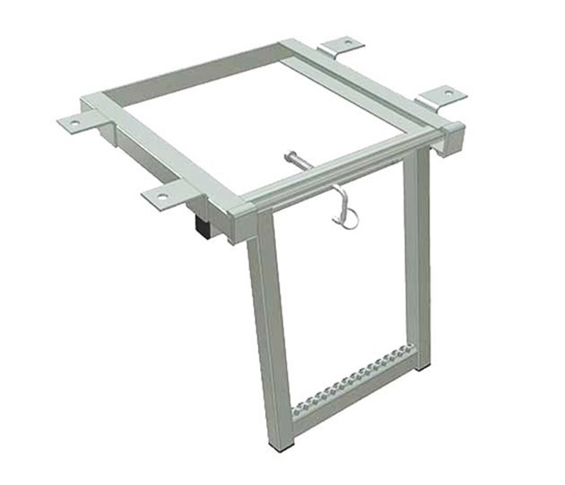 Retractable Underbody Step, 1 Rung, Zinc Plated, 366.5mm, 4 Fixings