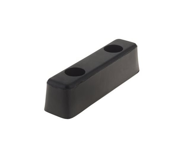 Square Rubber Buffer, Medium Duty, 200 mm, Black, Ø12.5 mm Fixing