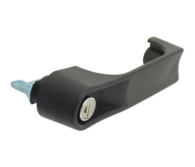 Locking Push Button Handle, Black GRP, Keyed in Pairs, 175mm