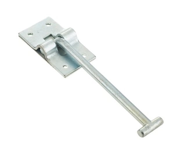 T-Bar Door Retainer, Zinc Plated, 105mm T-Bar, 5.5mm Fixings