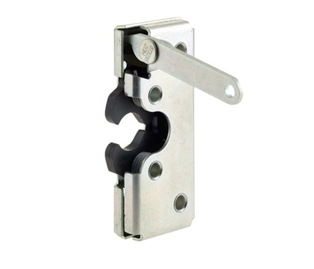 Right Hand Two-Rotor Latch, Long Lever, Single-Point, Zinc Plated