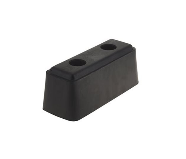 Rubber Square Buffer Heavy Duty Impact, 195 x 78 x 75mm, Black