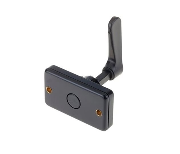 Recessed Door Retainer Black, 78 x 45 x 13 mm, M8 x 44 mm Pin