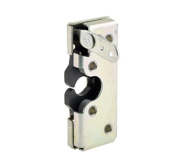 Right Hand Two Rotor Latch, Through Axle, Zinc Plated Steel, 114mm