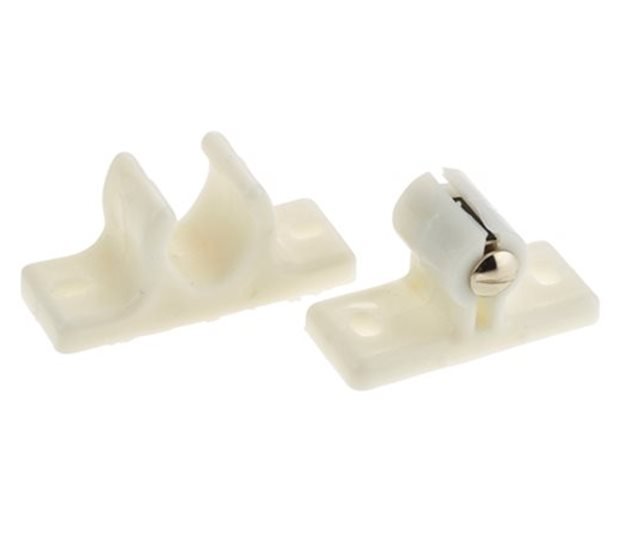 Claw Door Retainer, Male, Nylon, White, 41mm Closed Projection