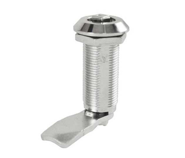 Quarter Turn Latch 50mm, 8mm Square Insert, Chrome Plated Zinc