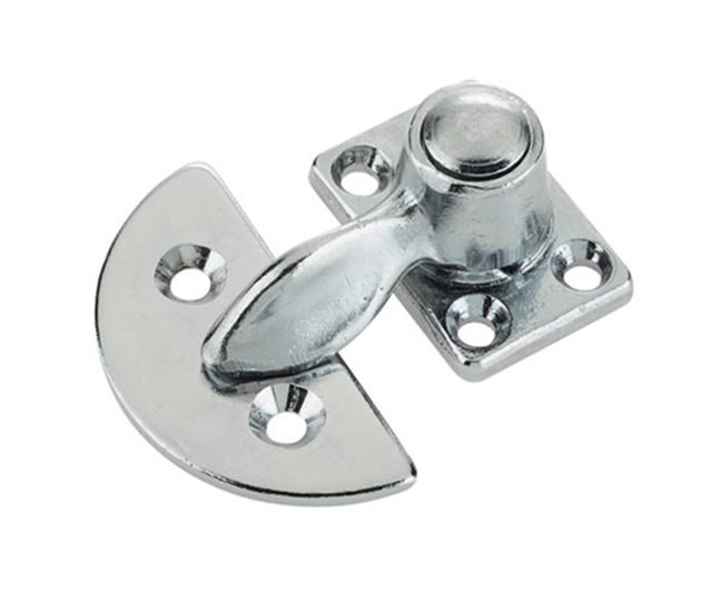 Gravelly Fastener & Striker Plate, Small, 33 x 23mm, Chrome Plated