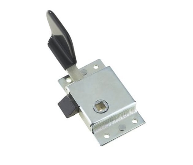 Slam Lock With Handle, Left Hand, Zinc Plated Steel, 8mm Square Drive