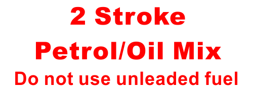 Self Adhesive Label - 2 Stroke Petrol/Oil (Pack of 50)