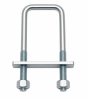 U Bolt Square Type 70 x 40 x 40mm, M10 Thread, 30mm Thread Length, Grade 8.8