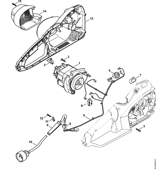 Motor & Housing for Stihl MSE250C