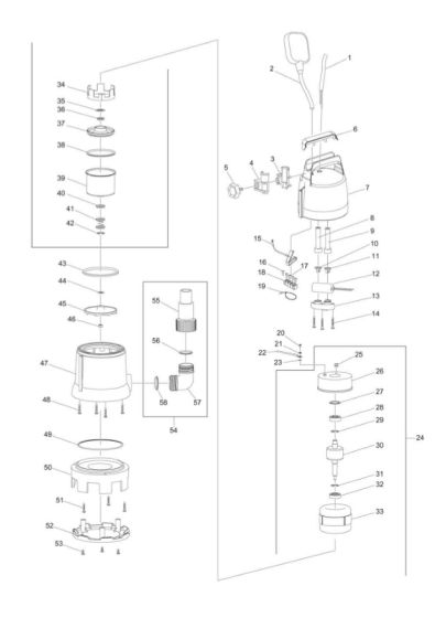 Makita PF1010 Drainage Pump Assembly