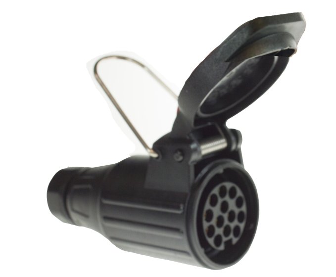 Trailer 8 Pin Flying Socket, Screw Terminals, 8-10mm Cable Entry