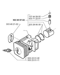Cylinder and Piston for Husqvarna