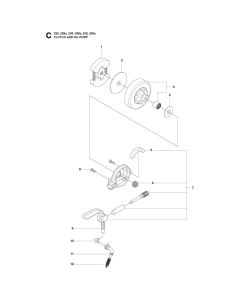 Clutch & Oil Pump Assembly for Husqvarna 240 Chainsaw