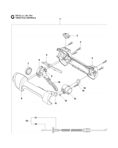 Handle & Controls  for Husqvarna 327 LDx Trimmer/ Edgers