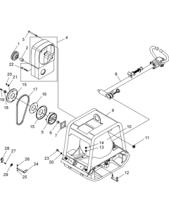 Vibratory Plate 1 Assembly for Wacker DPU2950Y-5000105418 Rev.100 Plate Compactor