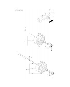 Wheels and Tires Assembly for Husqvarna Rider 18 Ride on Mowers