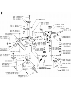 Tine Assembly for Husqvarna Rider 970 Ride on Mowers