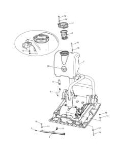 Water System Kit Ass'y for Wacker WP1550A-5000630019 (Rev.100) Plate Compactor