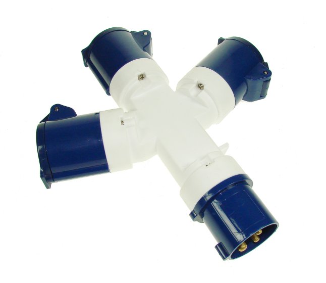 3-Way Caravan Hook-Up Splitter, 230V 16A, IP44