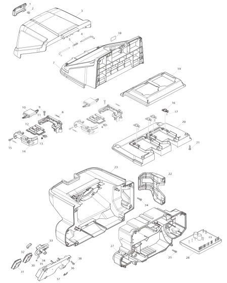Battery, Cover Assembly for Makita