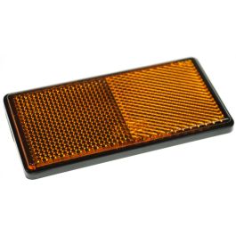 Amber Reflective Sticker 100x50mm for Vehicle Safety - Adhesive Mount | L&S