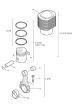 Piston, Conrod, Cylinder Assembly for Hatz 2L40 Diesel Engine