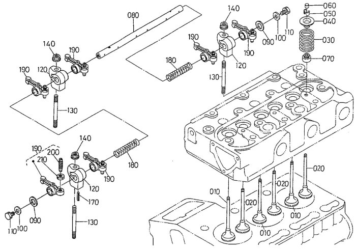Rocker Arm Assembly for Kubota DF752-E2 Engine