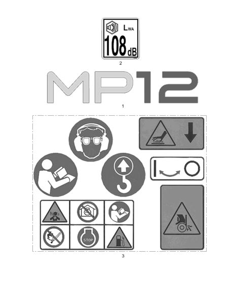 Decals for Wacker MP12