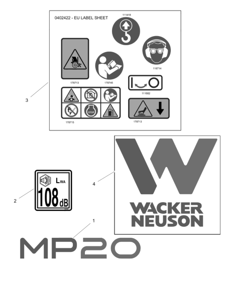 Decals for Wacker MP20