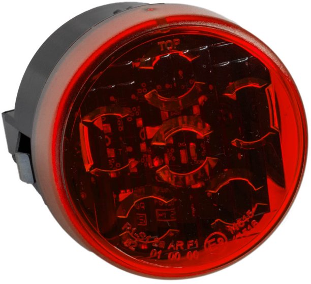 Round LED Stop/Tail Lamp, 12/24V, Aspock Roundpoint II