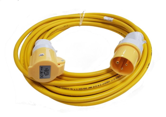 14m Extension Lead 2.5mm² 110v 32A 3 pin (BSEN 60309) connectors