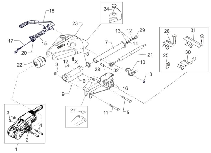 AL-KO 150V (EURO) Overrun Device Assembly