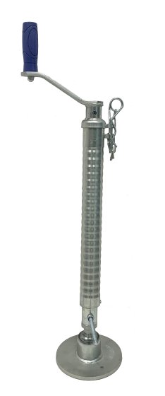 48mm Adjustable Trailer Prop Stand, 570-800mm, Serrated Tube, 400kg, Pivoting Foot