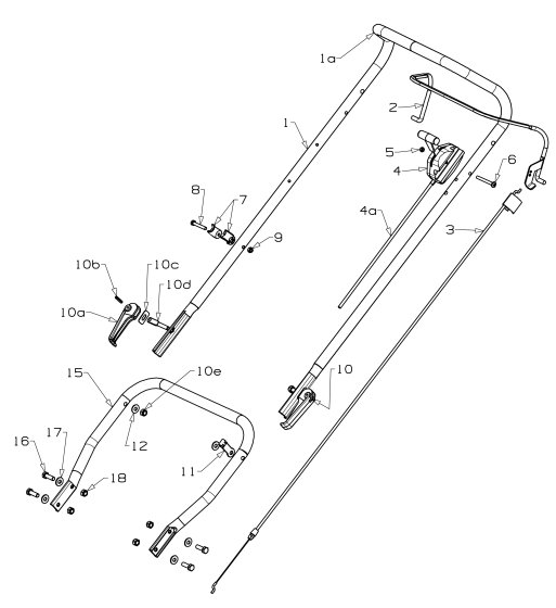 Handle Assembly for Masport 800AL
