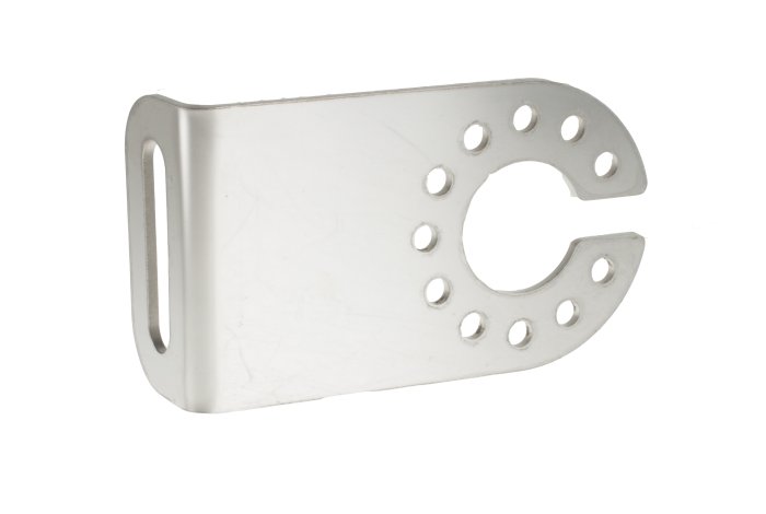 Right Angle Trailer Socket Adaptor Plate, Stainless Steel, 7/13 Pin