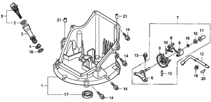 Oil Pan for Honda HRG536C - SDF Lawn Mower