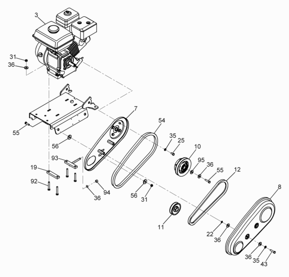 Drive Assembly for Wacker MP15